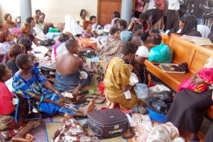 An image of patients on the hospital floor taken last year