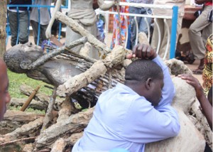 One of faithfuls at the Namugongo shrines