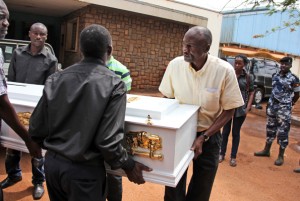 Paddy Bitama's coffin