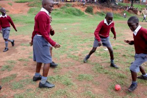 Pupils playing