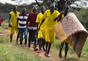 Prisoners escorted