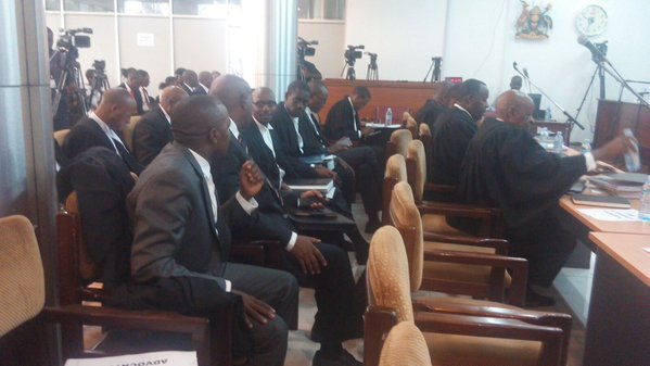 Lawyers ready at Supreme Court Kololo. Photo by Pascal Kwesiga