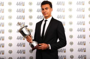 Tottenham midfielder Dele Alli won the young player prize for the second successive season