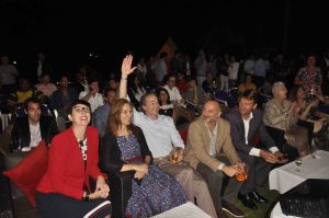 EU Ambassador and European delegation watches on as Macron is announced the new winner of France's presidential election  