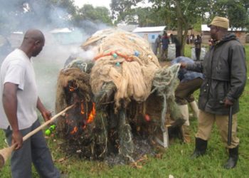 UPDF destroys Shs4bn illegal fishing nets in Masaka, Kyotera 
